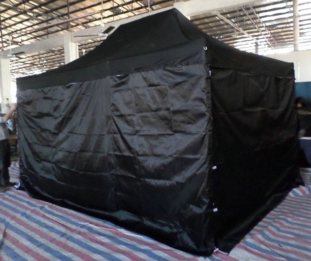 Gazebo 4,5x3 nero per mercatini e fiere