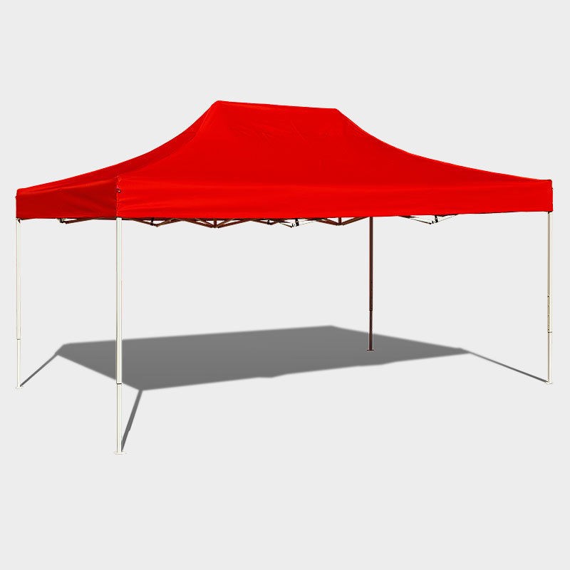 Gazebo 4,5x3 rosso per mercatini e fiere