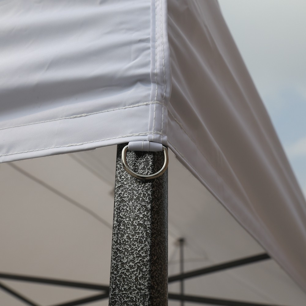 Dettaglio del telo tetto del gazebo 3x3 bianco