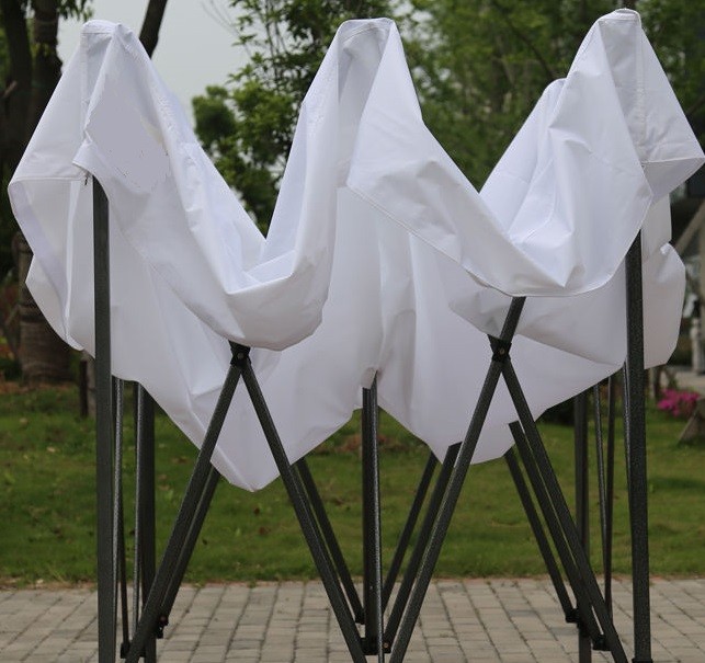 Gazebo 3x3 bianco in apertura