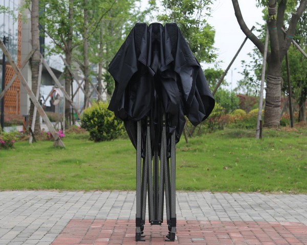 Gazebo 3x3 nero richiuso