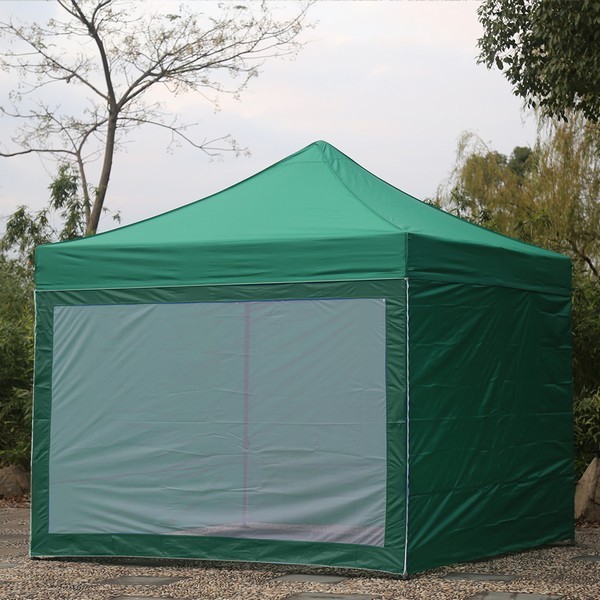 Parete con finestrone del gazebo 3x3 verde